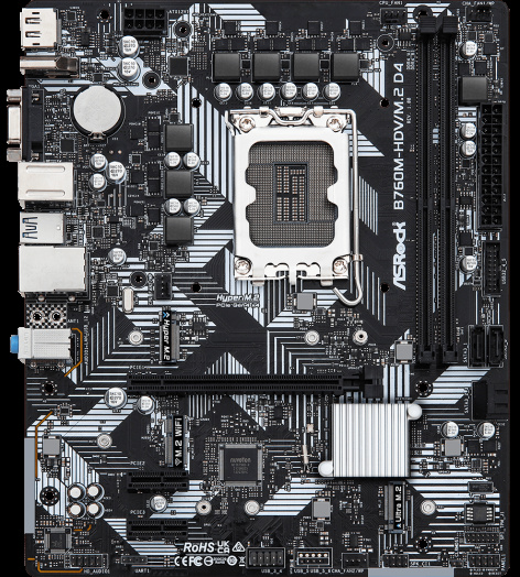 фото Материнская плата mATX ASRock B760M-HDV/M.2 D4 в Уфе