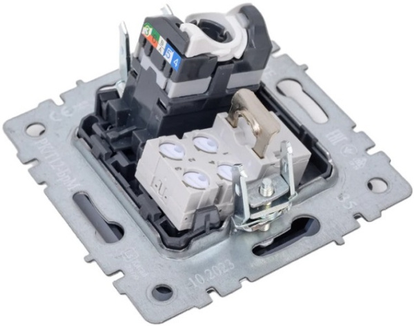 фото Розетка компьютерная+телефонная IEK BR-KT20-O-1-K35 в Уфе