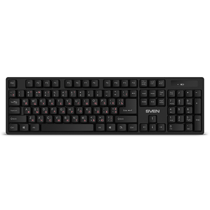 

МФУ SV-020194 Беспроводная клавиатура SVEN KB-C2100W ((2,4 GHz, 104кл.), SV-020194