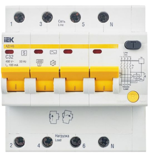 фото Автомат дифференциальный IEK MAD13-4-032-C-100 в Краснодаре