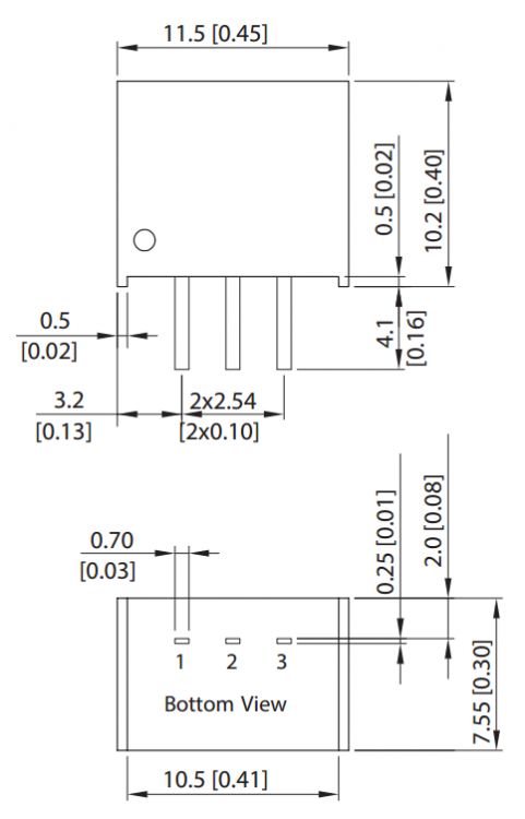 

Преобразователь AC-DC сетевой TRACO POWER TSR 1-2490 1Ampere;Input:12 - 36 VDC;Output:9 VDC / 1000 mA;POL switching regulator, SIP package, pos. input, TSR 1-2490