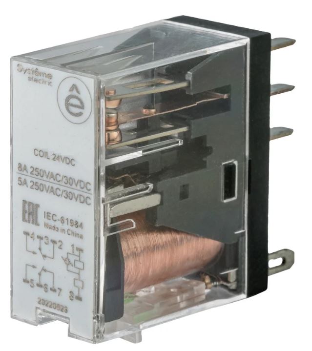 

Реле Systeme Electric SXG25BD 8A 2CO 24VDC, SXG25BD