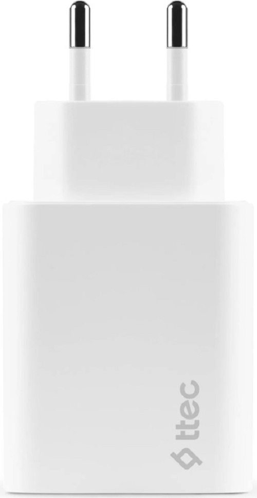 

Зарядное устройство сетевое TTEC 2SCS24B SmartCharger Duo 30WPD Travel USB-C+USB-A. Цвет: белый, 2SCS24B