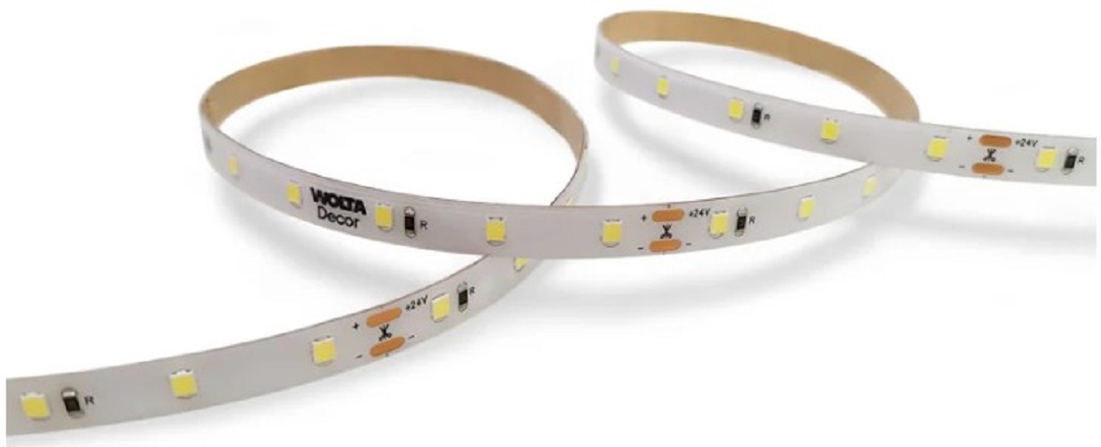 

Лента светодиодная WOLTA Decor WLS2835-6W/4000/24S60-01 SMD2835 6Вт 4000К 24В IP65 60 led/m, Decor