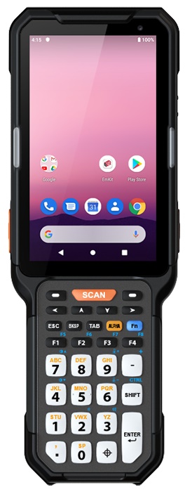 

Терминал сбора данных PointMobile PM451 P451G3Y24DFE0C-GUN с рукояткой: WiFi/BT, 4G/64G, NFC, Numeric, c, 2D imager (N6703), Camera, English OS, PM451