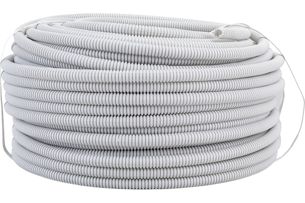 

Труба гофрированная лёгкая Ecoplast 20132HF-GR ПНД, с зондом, без галогена, цвет серый, диам. 32мм (25м), 20132HF-GR