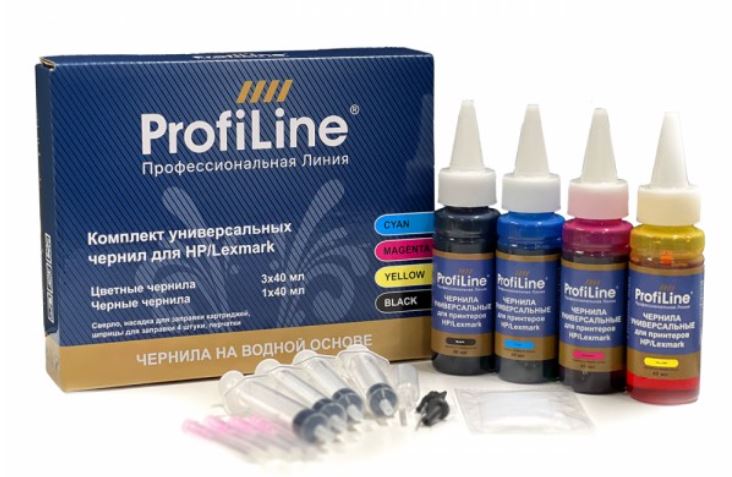 

Комплект ProfiLine PL_INK_U_H/L_4*40ml универсальных чернил для принтеров HP/Lexmark на водной основе Black/Cyan/Magenta/Yellow 4*40 мл ProfiLine, PL_INK_U_H/L_4*40ml