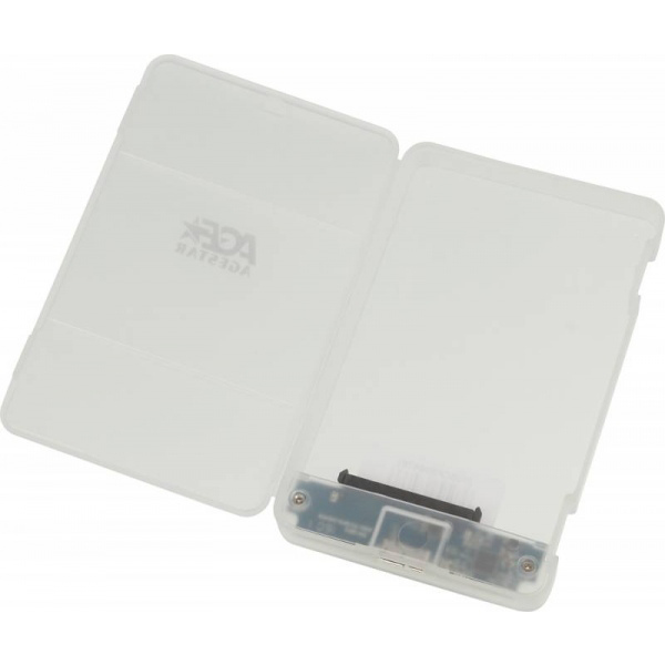 

Внешний корпус AgeStar 31UBCP3 для HDD/SSD SATA 3Gb/s 2.5", пластик, белый, 31UBCP3
