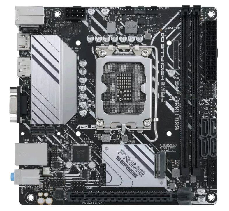 

Материнская плата D4-CSM ASUS PRIME H610I-PLUS D4-CSM, LGA1700, B610, 2*DDR4, D-sub+DP+HDMI, SATA 6.0, M.2, USB 3.2*3, USB 2.0*3, mITX; 90MB17X0-M0, PRIME H610I-PLUS D4-CSM