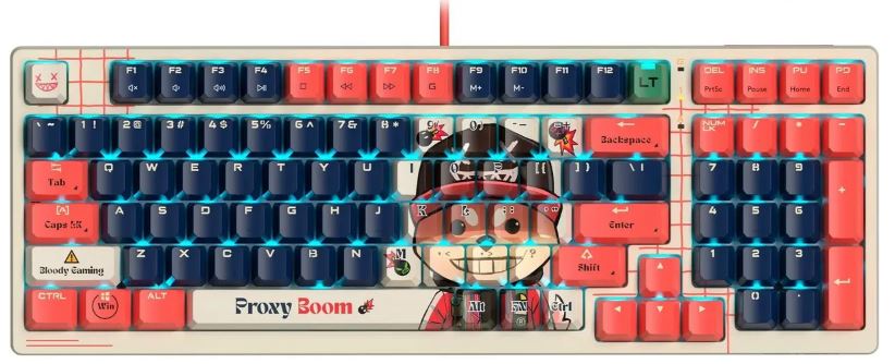 

Клавиатура A4Tech Bloody AT98 Proxy Boom механическая бежевый/красный USB for gamer LED (2027358), Bloody AT98 Proxy Boom