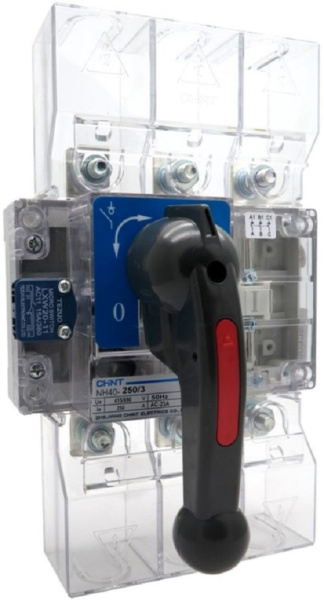 Изображение товара Выключатель-разъединитель CHINT NH40-80/3 80A трехполюсный
