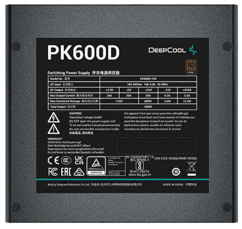 фото Блок питания ATX Deepcool PK600D в Челябинске