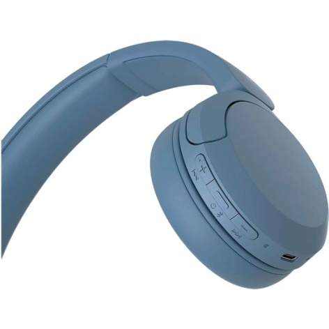 фото Беспроводная моногарнитура Sony WH-CH520/L, Bluetooth, Накладные, Синий, [WH-CH520/L]