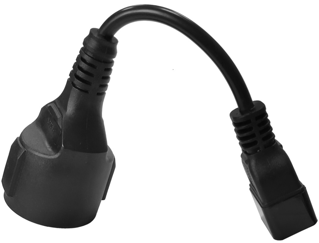 

Кабель питания Lanmaster LAN-PPS/20-0.2-BK переходной, вилка C20 - розетка Schuko, 3х1.5, 220В, 16А, черный, 0.2 метра, LAN-PPS/20-0.2-BK