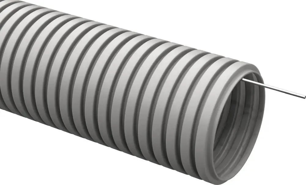 

Труба гофрированная IEK CTG20-20-K41-050I ПВХ 20мм с протяжкой серая (50м), CTG20-20-K41-050I
