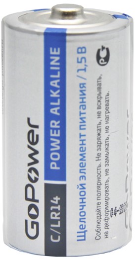 

Батарейка GoPower 00-00017861 LR14 C BL2 Alkaline 1.5V блистер (2 шт.), 00-00017861