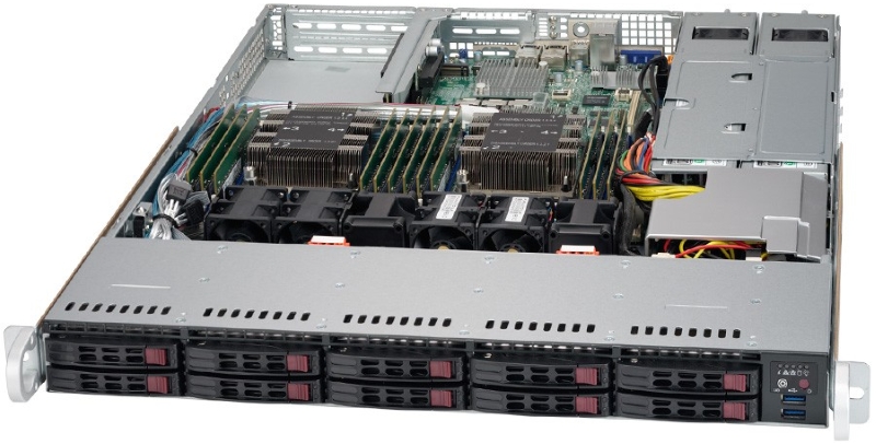 

Серверная платформа 1U Supermicro SYS-1029P-WTRT (2x3647, C622, 12xDDR4, 10x2.5" HS, 2x10GE, 2x750W,Rail), SYS-1029P-WTRT