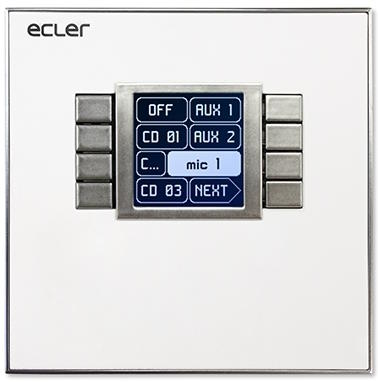 

Контроллер Ecler WPNET8K 8-кнопочный настенный с LCD-экраном для EclerNet, WPNET8K