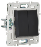 фото Выключатель двухклавишный  IEK SK-V20-0-10-K02