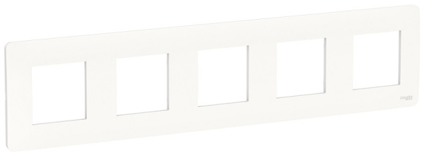 Изображение товара Рамка Schneider Electric NU201018 серия Unica NEW для 5 постов, монтаж вертикальный или горизонталь