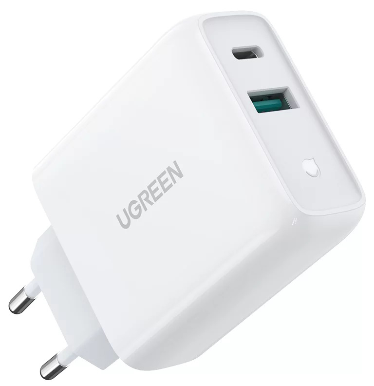

Зарядное устройство сетевое UGREEN CD170 60468 USB Type-A/Type-C, 38W, цвет: белый, CD170