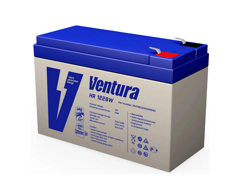 

Батарея для ИБП Ventura HR 1228W 7,2Ач/12В/167Вт, HR 1228W