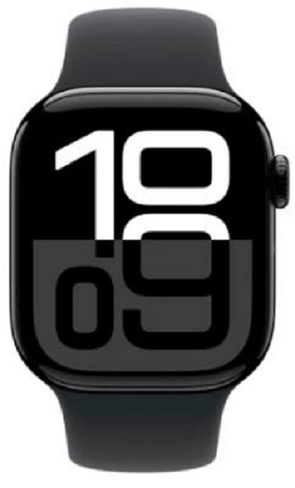 

Часы Apple Watch Series 10 GPS 42mm MWWF3 Jet Black Aluminium Case with Black Sport Band - M/L, Watch Series 10 GPS 42mm