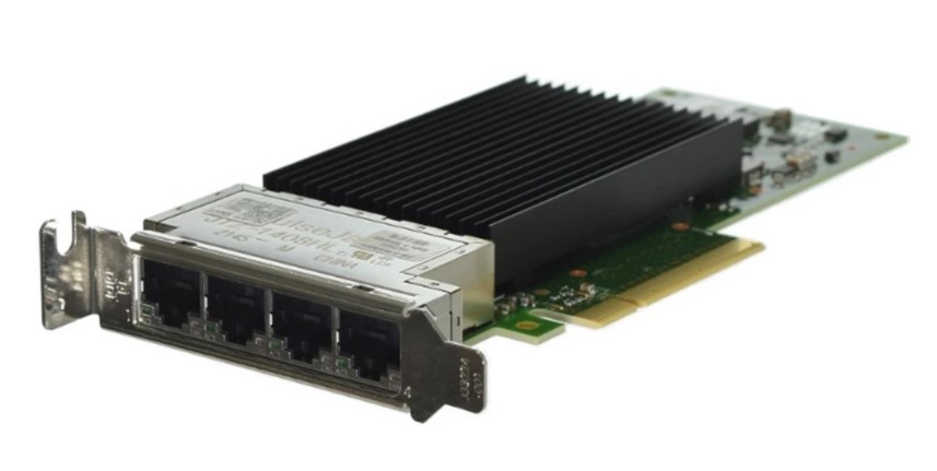 

Сетевой адаптер Dell 540-BCRR Intel X710-T4L Quad Port 10GbE BASE-T Adapter, PCIe Low Profile, 540-BCRR