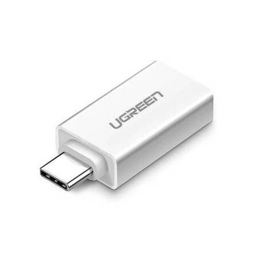 

Адаптер UGREEN 30155_ USB-C to USB 3.0 A female, белый, 30155_