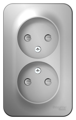 

Розетка Schneider Electric BLNRA001213 2-ая б/з со шторками 16А, 250В, изолир. пластина Алюминий наруж, BLNRA001213