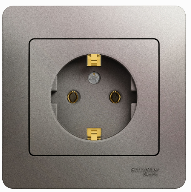 

Розетка Schneider Electric GSL001242 Glossa Платина с/з (в сборе), GSL001242