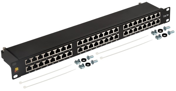

Патч-панель Lanmaster LAN-PPC48S5E 19" высокой плотности, 48 портов RJ45, экранированная, кат.5E, 1U, LAN-PPC48S5E