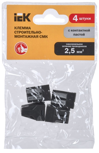 

Клемма IEK UKZ-004-304 строительно-монтажная СМК 773-304 (4шт/упак), UKZ-004-304