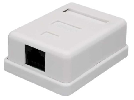 

Розетка настенная SUPRLAN 10-0355-1 накладная RJ45 1 кат.6 UTP белый, 10-0355-1