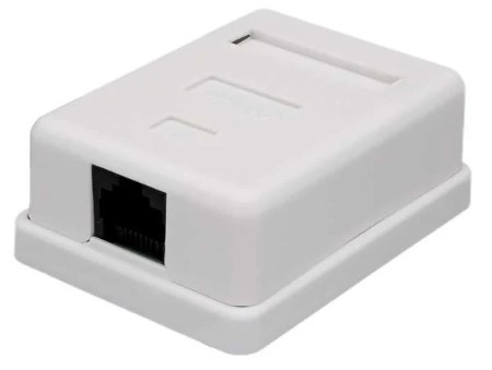 Изображение товара Розетка настенная SUPRLAN 10-0355-1 с разъемом RJ45 для Ethernet категории 6