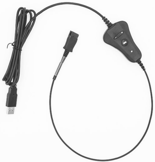 

Кабель-переходник VT QD(P) - USB (01) USB для подключения гарнитур к компьютеру. Разъем QD (тип Plantronics), QD(P) - USB (01)