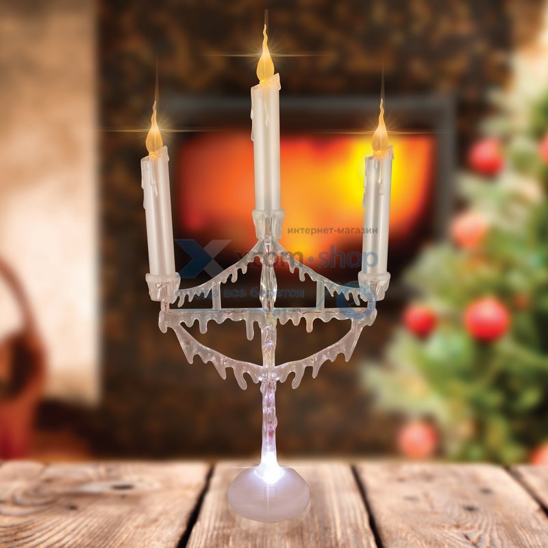 

Фигура светодиодная NEON-NIGHT 513-034 на подставке "Подсвечник со свечками", 513-034