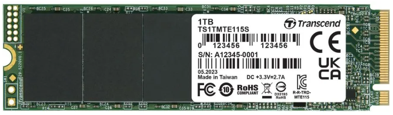 

Накопитель SSD M.2 2280 Transcend TS1TMTE115S MTE115S 1TB NVMe PCIe 3.0 x4 3D TLC 3200/2000MB/s IOPS 250K/170K MTBF 2M TBW 400, TS1TMTE115S
