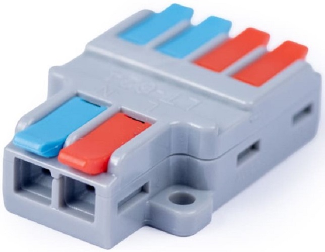 

Клемма соединительная Cabeus MX-624 универсальная проходная 2-4 полюса с рычагом 0,08-6,0 (1шт), MX-624