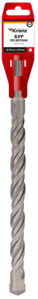 Изображение товара Бур по бетону KRANZ KR-91-0047 SDS PLUS 32 мм для твердых материалов