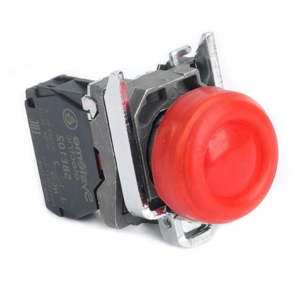 

Кнопка Systeme Electric SB4BP42 SB4 в сборе модульная 22мм выступающая красная с возвратом металл 1НЗ, SB4BP42