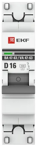 фото Автоматический выключатель  EKF mcb4763-1-16D-pro в Челябинске