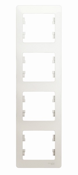 

Рамка Schneider Electric GSL000608 4-ая, вертикальная перламутр, GSL000608