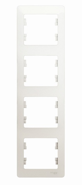 Изображение товара Рамка для электропроводки Systeme Electric GSL000608 4 поста вертикальная серия Glossa