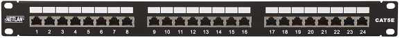 

Патч-панель Netlan EC-URP-24-SD2 19", 1U, 24 порта, Кат.5e (Класс D), 100МГц, RJ45/8P8C, 110/KRONE, T568A/B, экранированная, черная, EC-URP-24-SD2