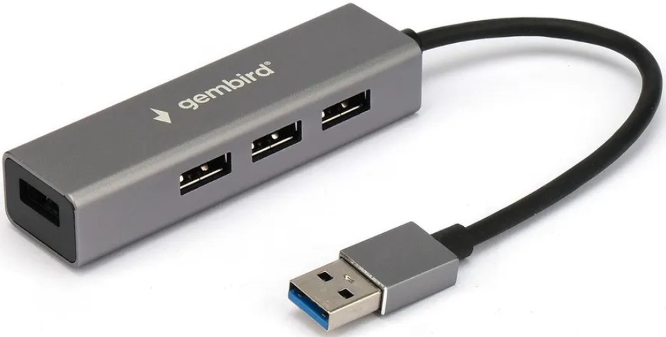 

Концентратор USB 3.0 Gembird UHB-C464 4 порта, кабель 17см, белый, UHB-C464
