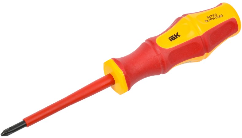 

Отвертка диэлектрическая IEK ARMA2L 3 A2L3-SC30-K3-HS-10-080 PH/SL1х80 К3, ARMA2L 3