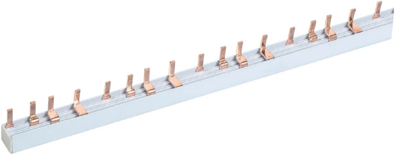 

Шина IEK 4-фазная 63А соединительная типа PIN (штырь) (1м) (YNS21-4-063), 4-фазная 63А