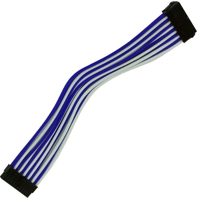 

Удлинитель Nanoxia NX24V3EBW 24-pin ATX, 30см, индивидуальная оплетка, синий/белый, NX24V3EBW