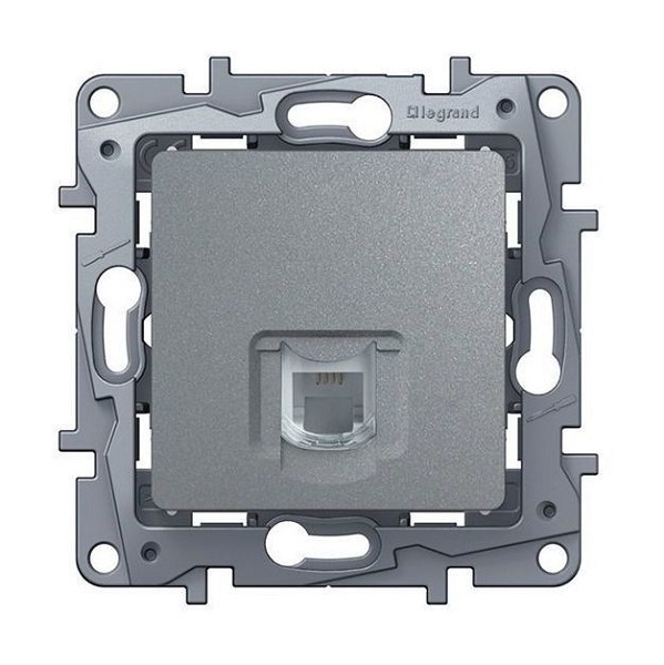

Телефонная розетка Legrand 672440 Etika - RJ11, алюминий, 672440